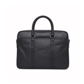 金利來（Goldlion) 公文包商務手提包頭層牛皮電腦包時尚橫款大容量單肩斜挎包休閑男包 黑 FA183055-111