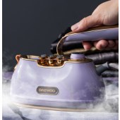 大宇（DAEWOO）掛燙機家用熨燙機電熨斗 手持掛燙機 增壓蒸汽 旅游出差便攜式小型自清潔除菌除螨HI-036星黛紫